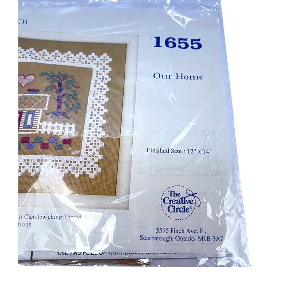Creative Circle Our Home 1655 Counted Cross Stich Needlepoint Kit Vintage - Picture 5 of 5